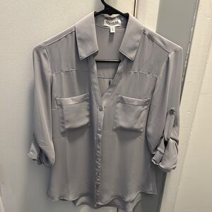 Express Women's Grey Blouse